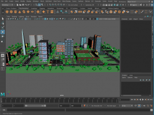 Low poly city 3D Model