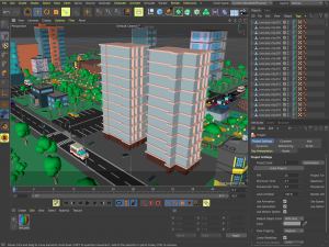 Low poly city 3D Model