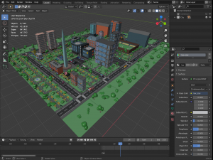 Low poly city 3D Model