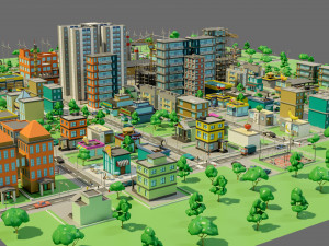 Industrial city Model 3D