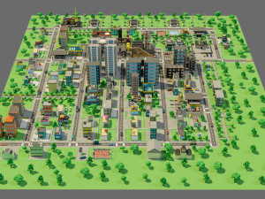 Industrial city Model 3D