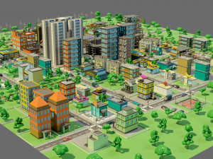 Industrial city Model 3D