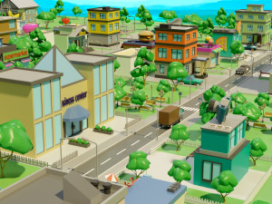 Industrial city Model 3D