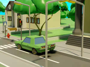 Industrial city Model 3D