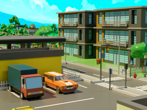 Industrial city Model 3D