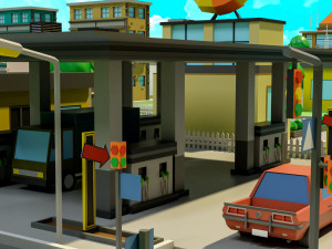 Industrial city Model 3D