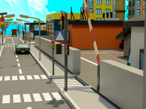 Industrial city Model 3D