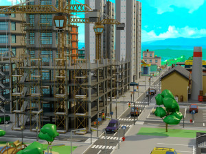 Industrial city Model 3D