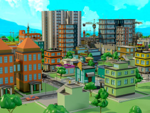 Industrial city Model 3D