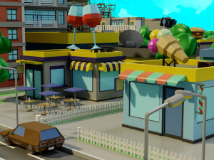 Industrial city Model 3D
