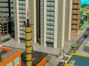 Industrial city Model 3D