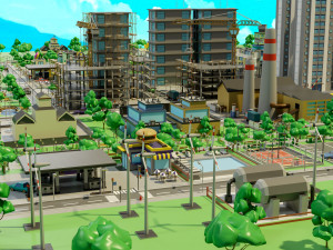 Industrial city Model 3D