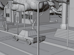 Industrial city Model 3D