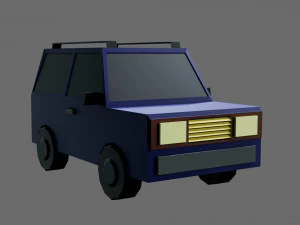 Low poly cars 3D Model