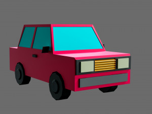 Low poly cars 3D Модель