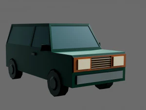 Low poly cars 3D Model