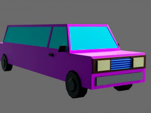 Low poly cars 3D Model