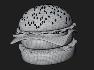 HAMB&Uacute;RGUER MODELO 3D hamb&uacute;rguer Modelo 3D