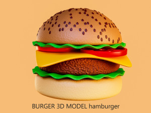 BURGER 3D MODEL hamburger Modelo 3D