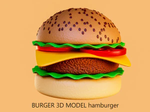 HAMB&Uacute;RGUER MODELO 3D hamb&uacute;rguer Modelo 3D