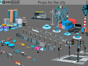 Props for the city 3D Model