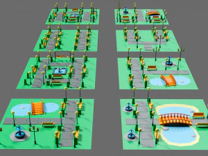 Props for the city 3D Model