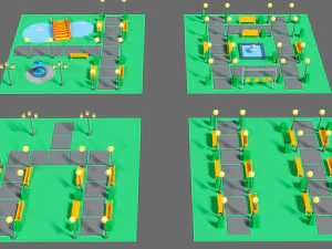 Props for the city 3D Model