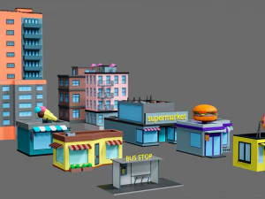 Props for the city 3D Model