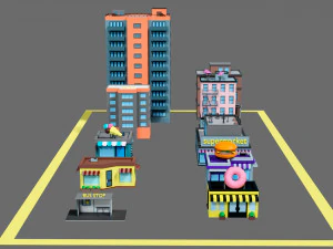 Props for the city 3D Model