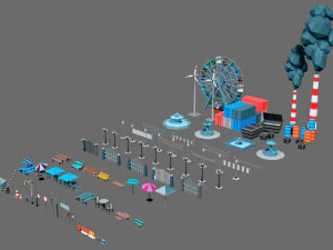 Props for the city 3D Model