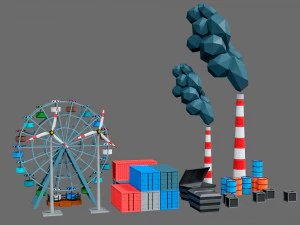 Props for the city 3D Model