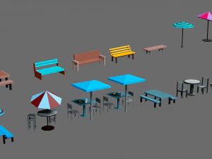 Props for the city 3D Model