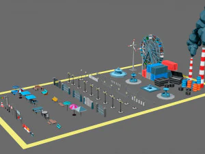 Props for the city 3D Model