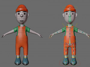 Cartoon characters-different people 3D मॉडल
