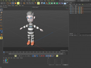 Cartoon characters-jailer and policeman 3D Model