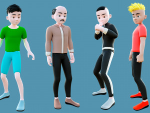 Characters man and woman 3D Model