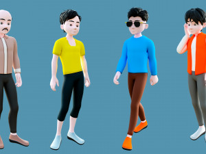 Characters man and woman 3D Model