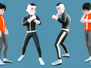 Characters man and woman 3D Model