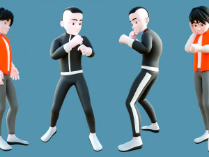 Characters man and woman 3D Model