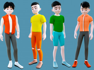 Characters man and woman 3D Model