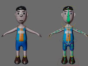Cartoon characters sports team Modelo 3D