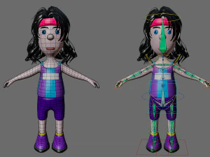 Equipe de esportes de personagens de desenhos animados Modelo 3D