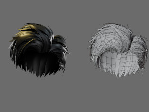 Cartoon woman hairstyle Modèle 3D