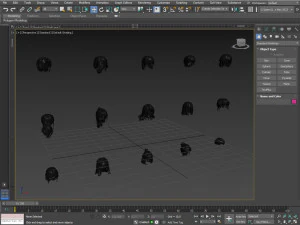 Cartoon woman hairstyle 3D Model