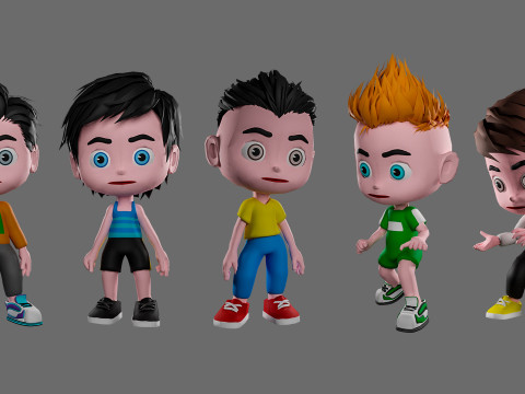 Characters kids 3D Model
