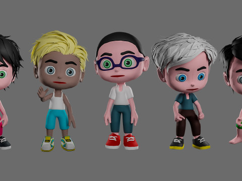 Characters kids 3D Model