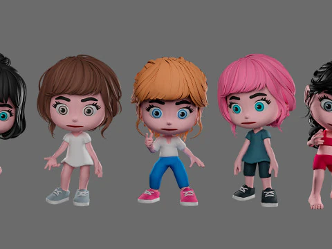 Characters kids 3D Model