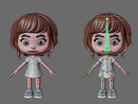 Characters kids 3D Model