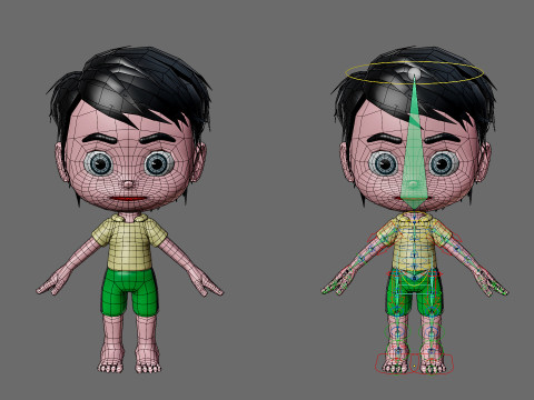 Characters kids 3D Model