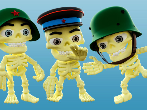 Funny skeletons Modelo 3D